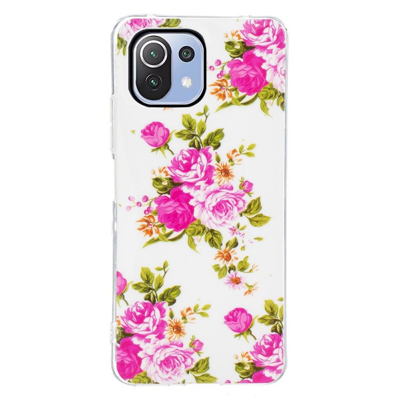 Kuori Xiaomi Mi 11 Lite 5G NE / Mi 11 Lite 4G / 5G Neon Liberty Flowers