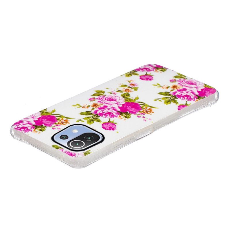 Kuori Xiaomi Mi 11 Lite 5G NE / Mi 11 Lite 4G / 5G Neon Liberty Flowers