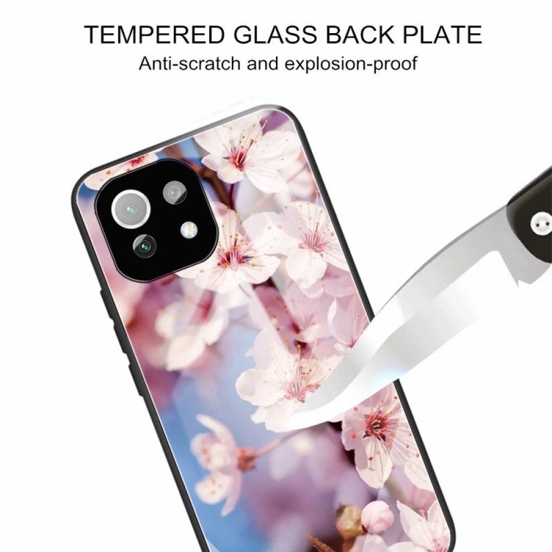 Kuori Xiaomi Mi 11 Lite 5G NE / Mi 11 Lite 4G / 5G Tempered Glass Flowers