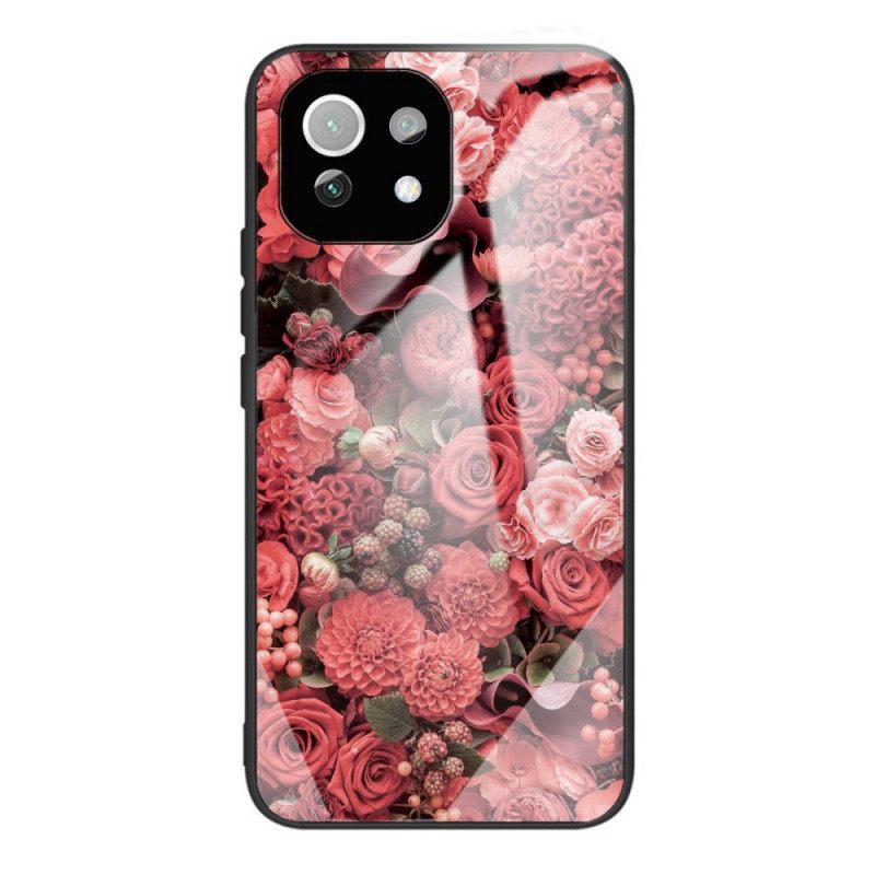 Kuori Xiaomi Mi 11 Lite 5G NE / Mi 11 Lite 4G / 5G Tempered Glass Rose Flowers
