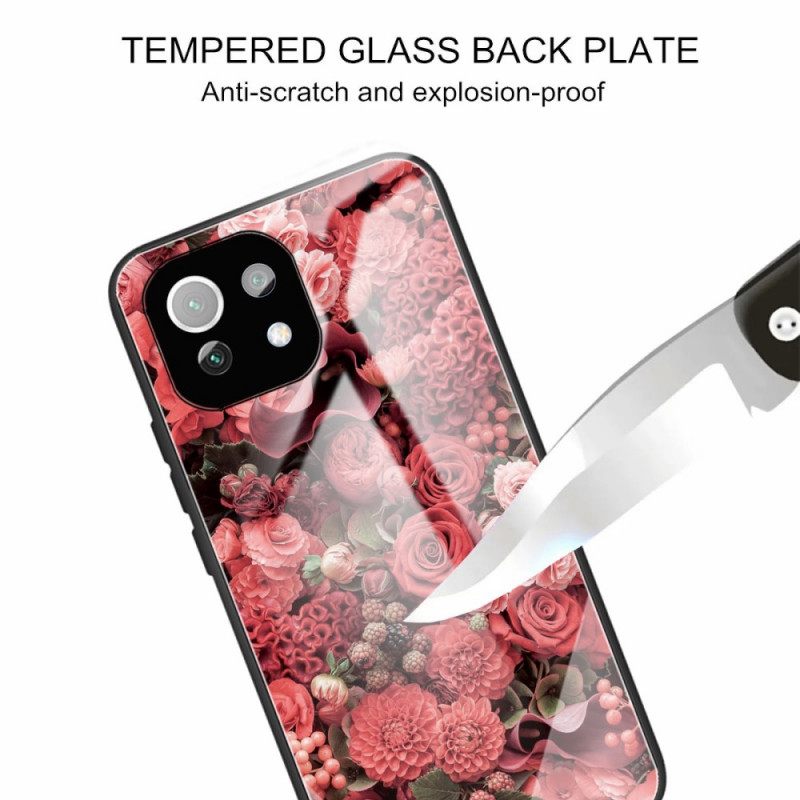 Kuori Xiaomi Mi 11 Lite 5G NE / Mi 11 Lite 4G / 5G Tempered Glass Rose Flowers