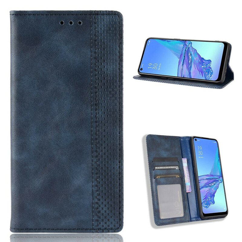 Puhelinkuoret Oppo A53 / A53s Kotelot Flip Tyylitelty Vintage-nahkaefekti