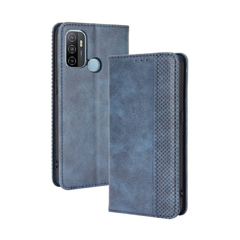 Puhelinkuoret Oppo A53 / A53s Kotelot Flip Tyylitelty Vintage-nahkaefekti