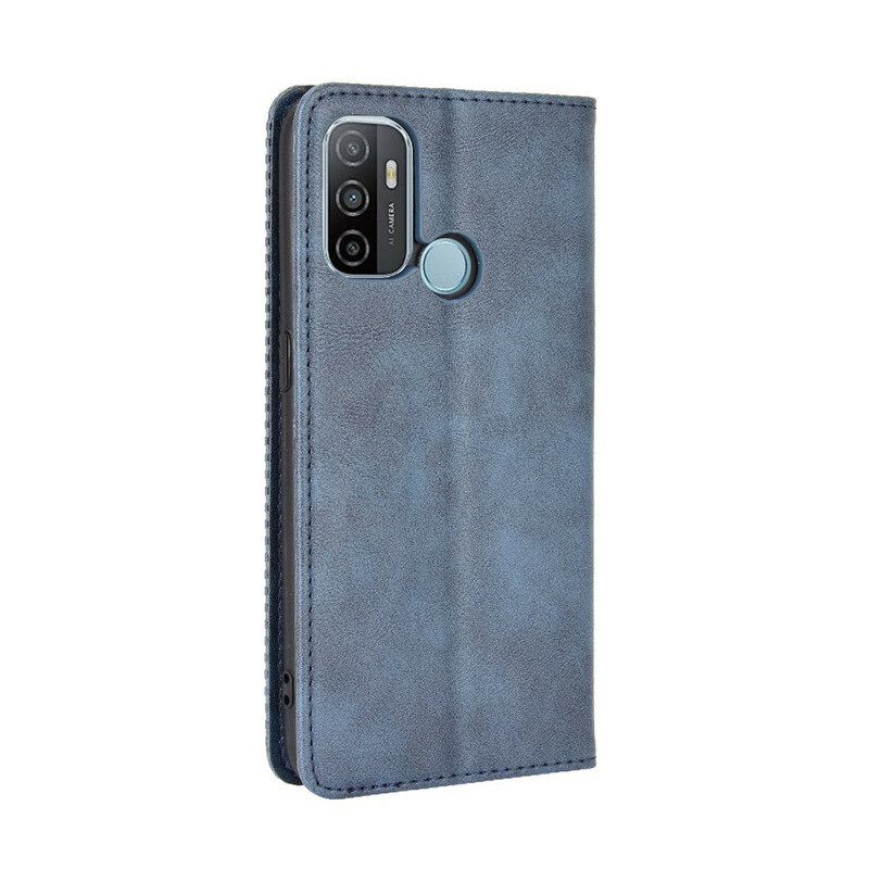 Puhelinkuoret Oppo A53 / A53s Kotelot Flip Tyylitelty Vintage-nahkaefekti