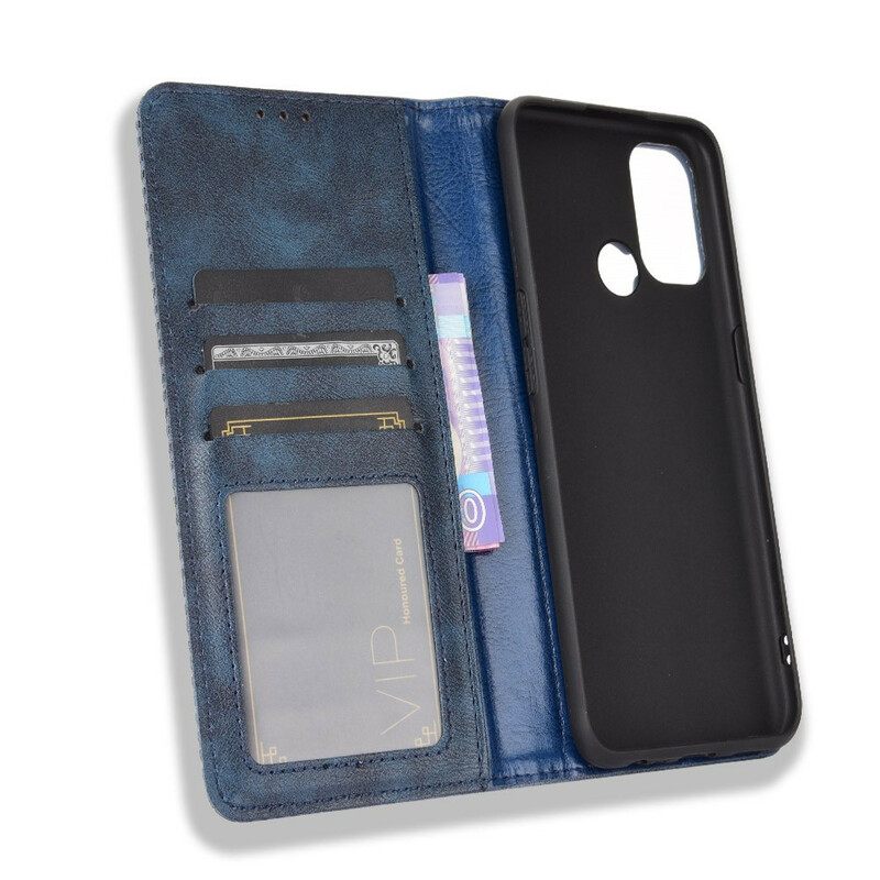 Puhelinkuoret Oppo A53 / A53s Kotelot Flip Tyylitelty Vintage-nahkaefekti