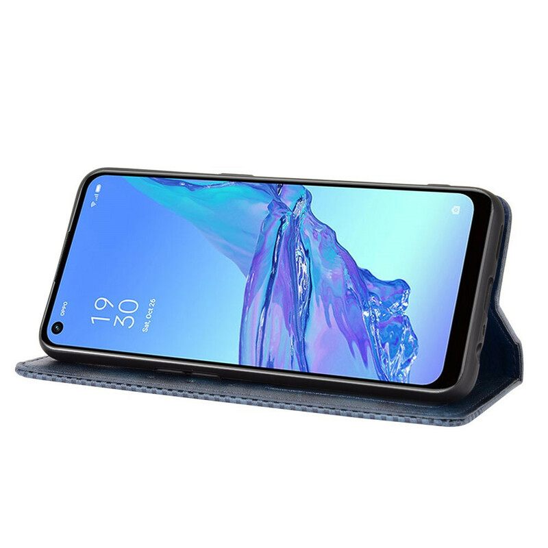 Puhelinkuoret Oppo A53 / A53s Kotelot Flip Tyylitelty Vintage-nahkaefekti