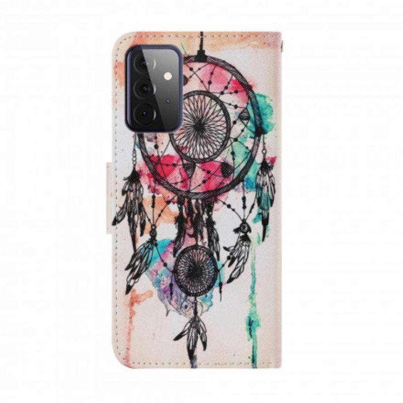 Flip Case Samsung Galaxy A72 4G / 5G Dream Catcher Vesiväri