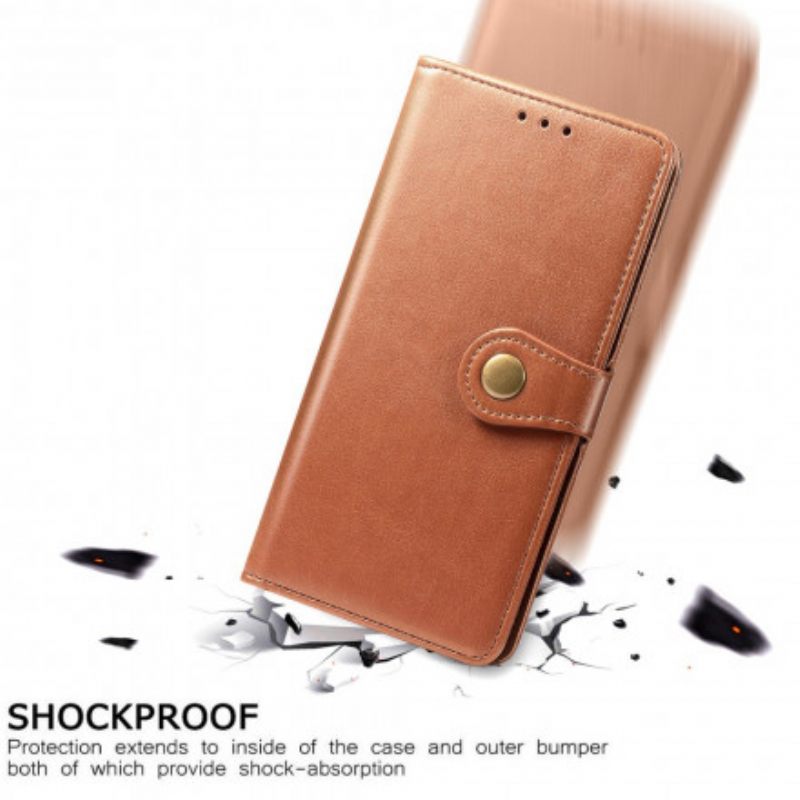 Kotelot Samsung Galaxy A72 4G / 5G Keinonahka Ja Vintage-lukko