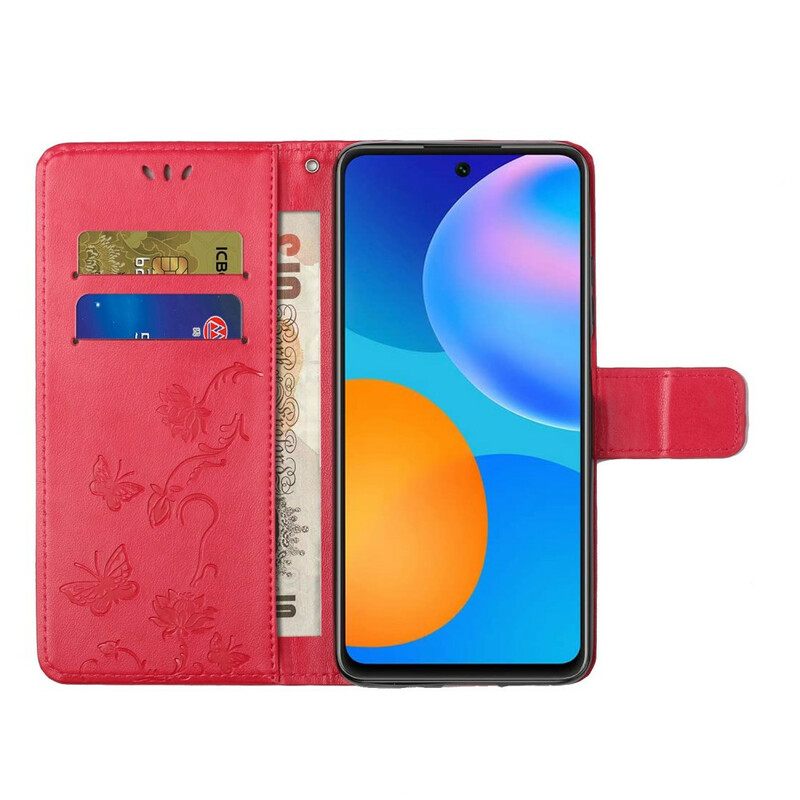 Kotelot Samsung Galaxy A72 4G / 5G Suojaketju Kuori Butterflies And Flowers Things