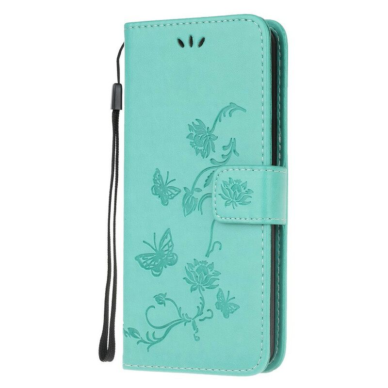 Kotelot Samsung Galaxy A72 4G / 5G Suojaketju Kuori Butterflies And Flowers Things