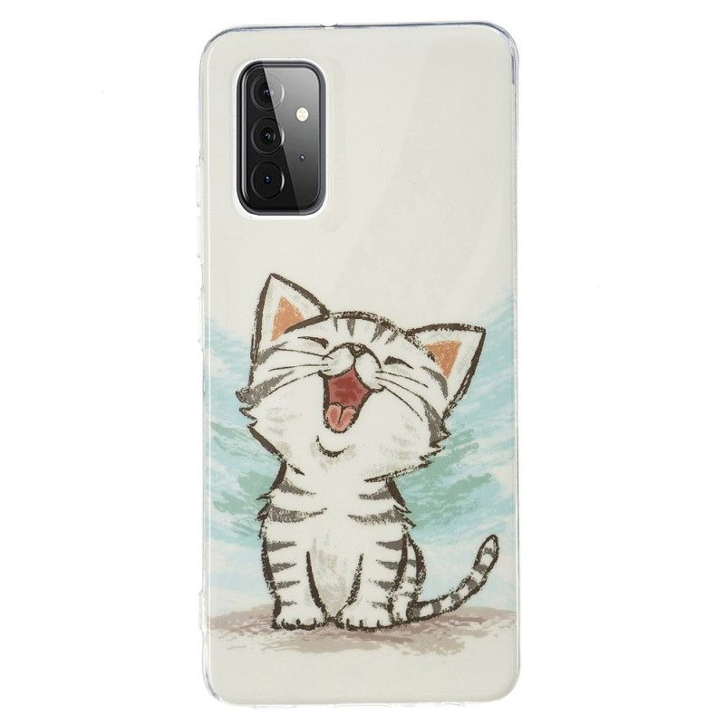 Kuori Samsung Galaxy A72 4G / 5G Fluoresoiva Kissa