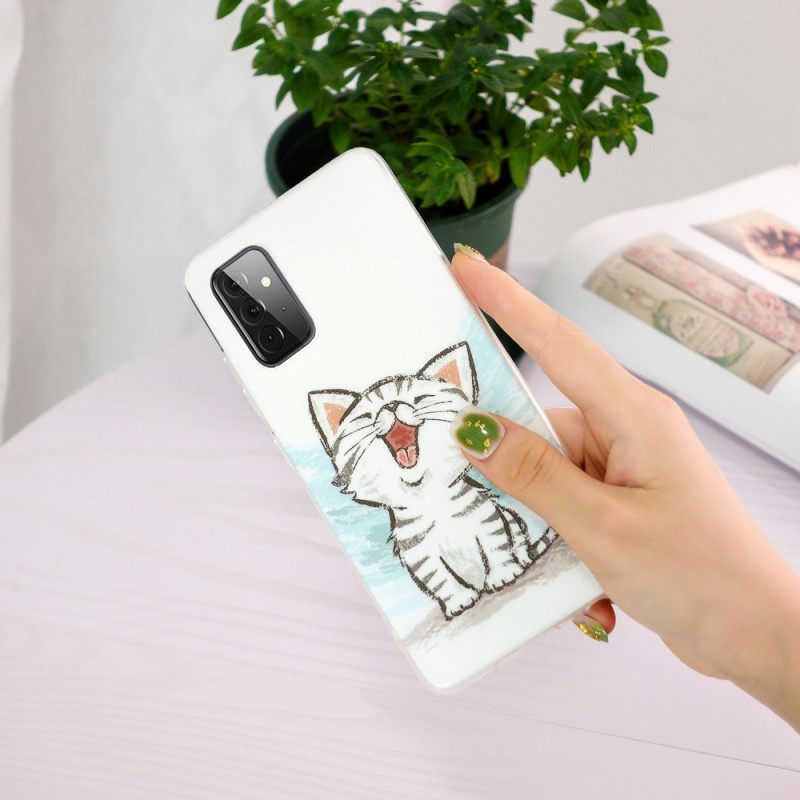 Kuori Samsung Galaxy A72 4G / 5G Fluoresoiva Kissa