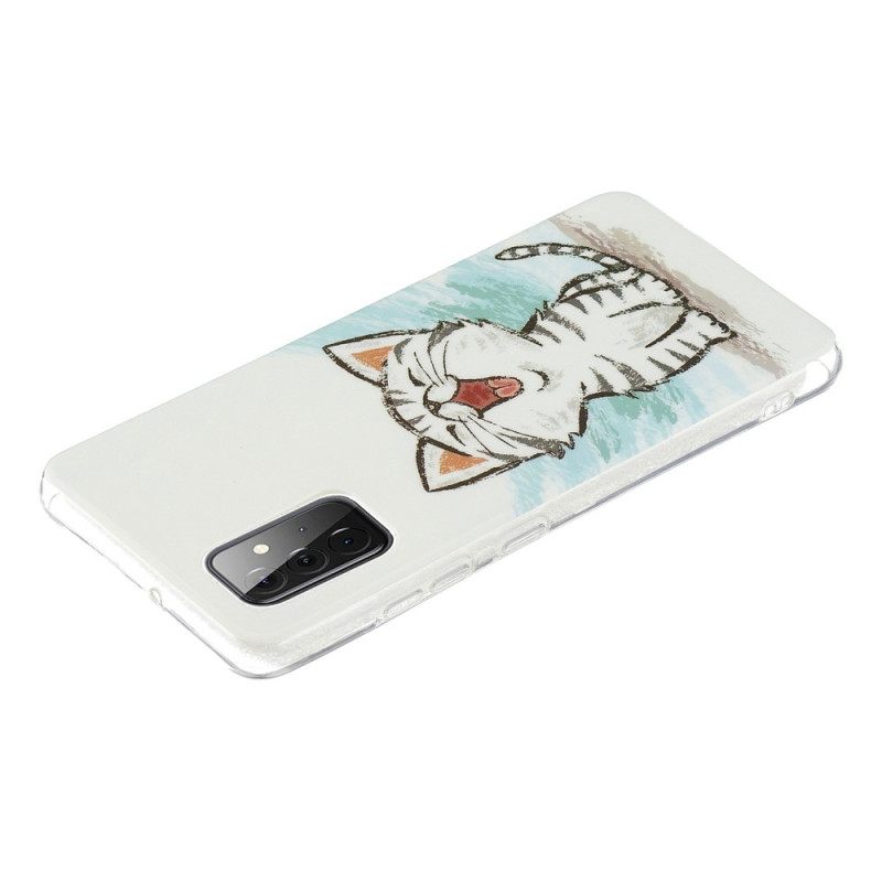 Kuori Samsung Galaxy A72 4G / 5G Fluoresoiva Kissa