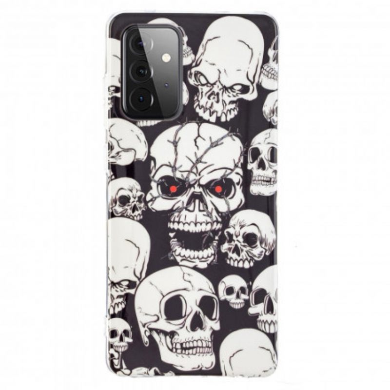 Kuori Samsung Galaxy A72 4G / 5G Fluoresoivat Pääkallot