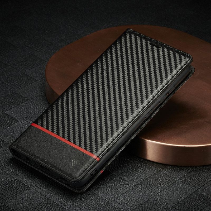 Puhelinkuoret Samsung Galaxy A72 4G / 5G Kotelot Flip Carbon Fiber Lc.imeeke