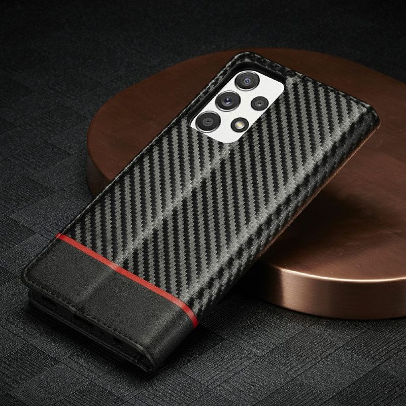 Puhelinkuoret Samsung Galaxy A72 4G / 5G Kotelot Flip Carbon Fiber Lc.imeeke