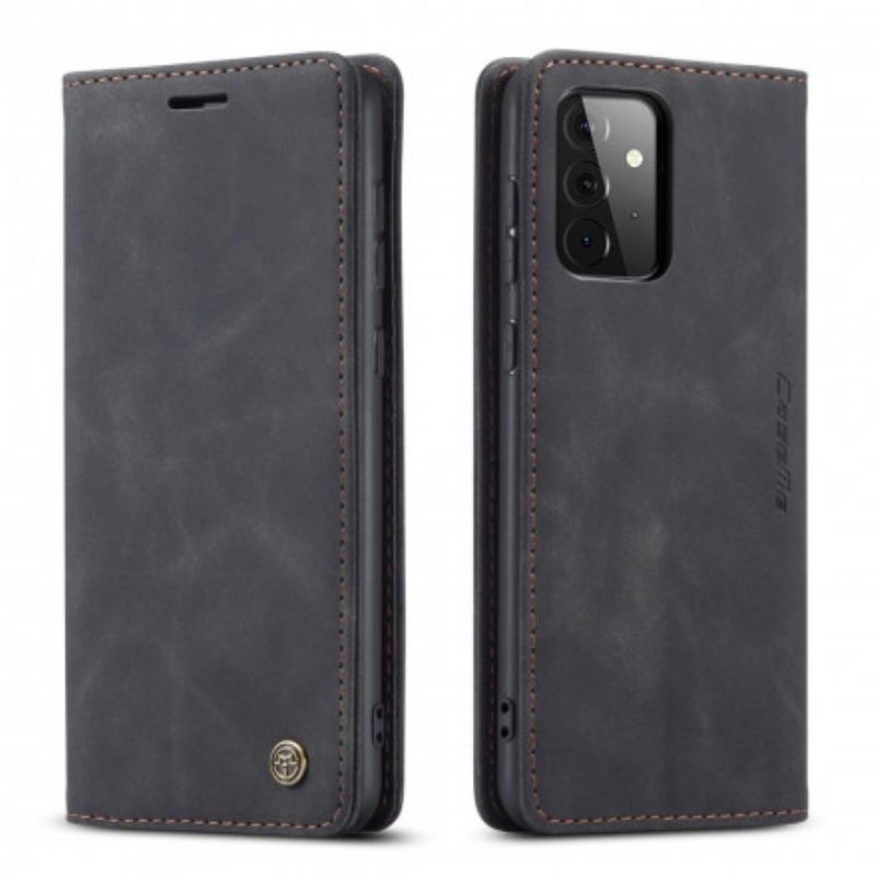 Puhelinkuoret Samsung Galaxy A72 4G / 5G Kotelot Flip Caseme Keinonahka