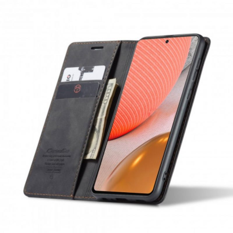 Puhelinkuoret Samsung Galaxy A72 4G / 5G Kotelot Flip Caseme Keinonahka