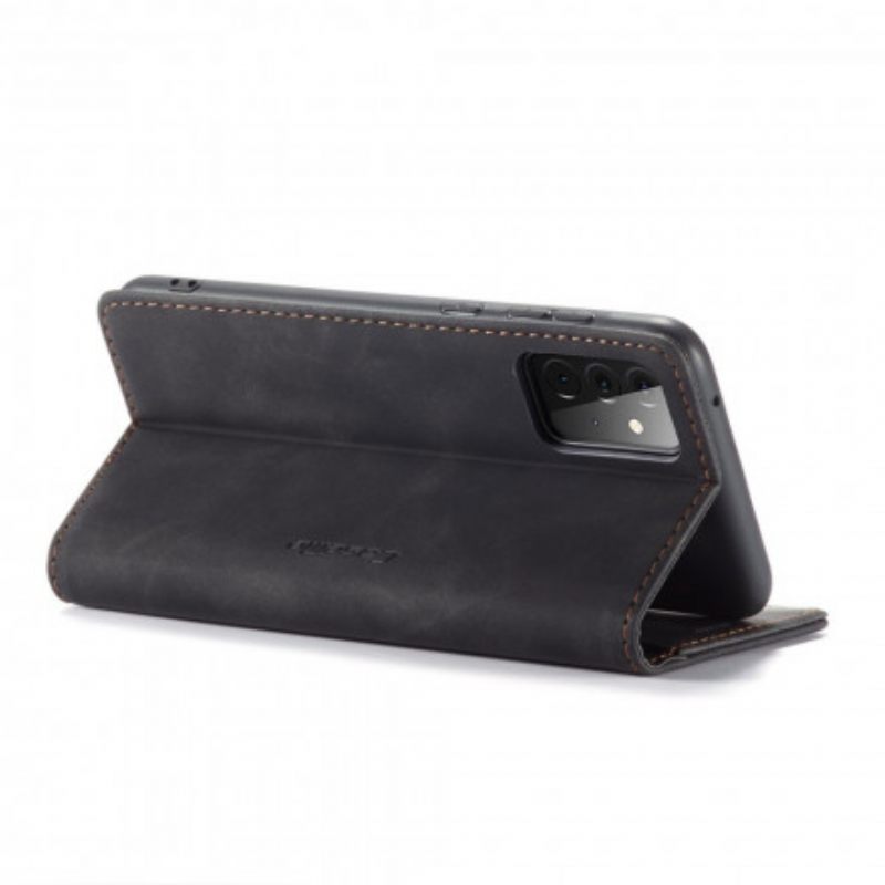 Puhelinkuoret Samsung Galaxy A72 4G / 5G Kotelot Flip Caseme Keinonahka