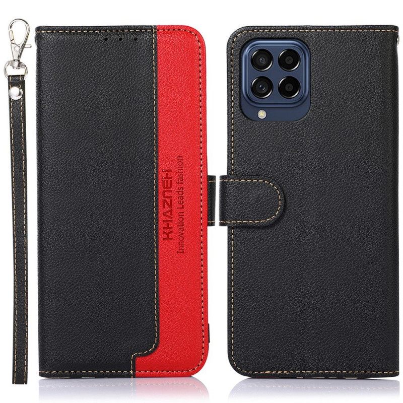 Kotelot Samsung Galaxy M53 5G Lychee Style Rfid Khazneh