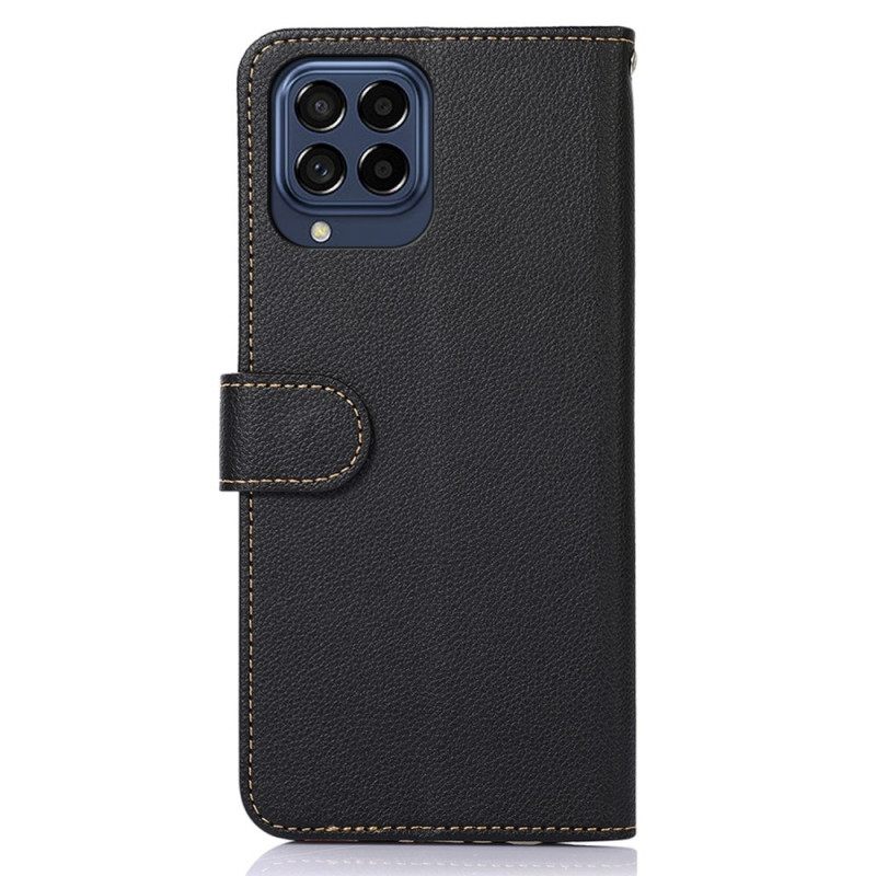 Kotelot Samsung Galaxy M53 5G Lychee Style Rfid Khazneh