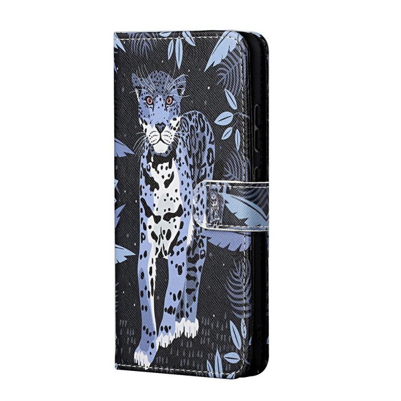 Kotelot Samsung Galaxy M53 5G Suojaketju Kuori Leopard Lanyardissa