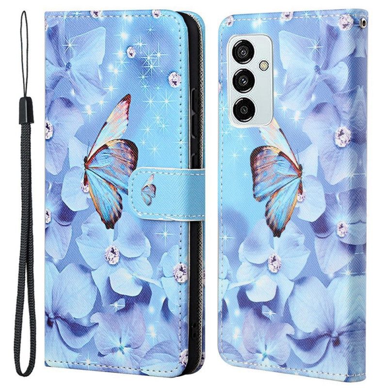 Kotelot Samsung Galaxy M53 5G Suojaketju Kuori Thong Butterflies