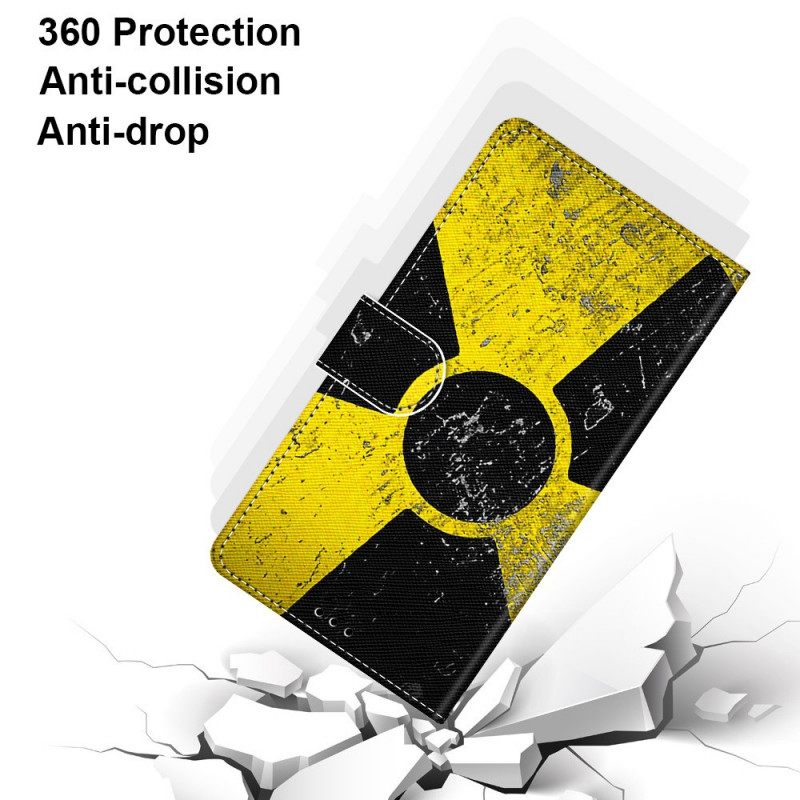 Nahkakotelo Samsung Galaxy M53 5G Keltainen Ja Musta