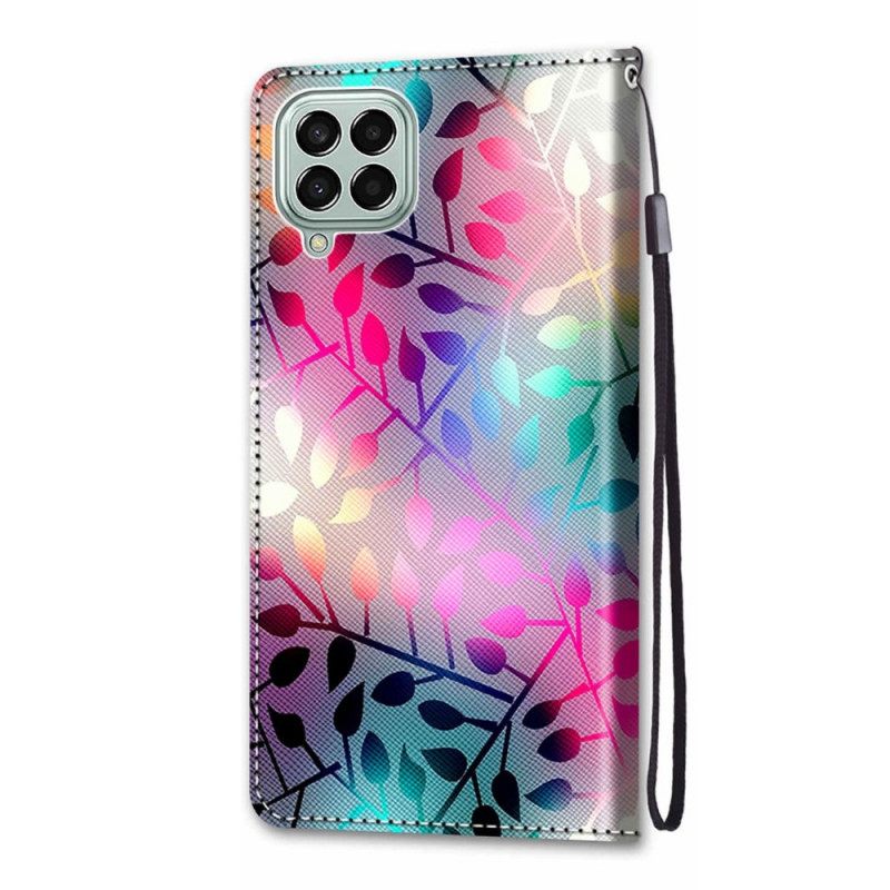 Nahkakotelo Samsung Galaxy M53 5G Suojaketju Kuori Strip Sheets