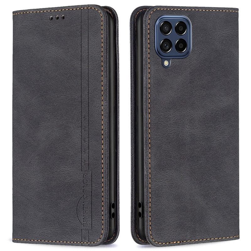 Puhelinkuoret Samsung Galaxy M53 5G Kotelot Flip Binfen Color Rfid-nahkaefekti