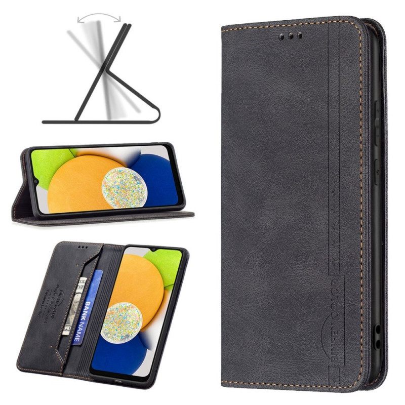 Puhelinkuoret Samsung Galaxy M53 5G Kotelot Flip Binfen Color Rfid-nahkaefekti