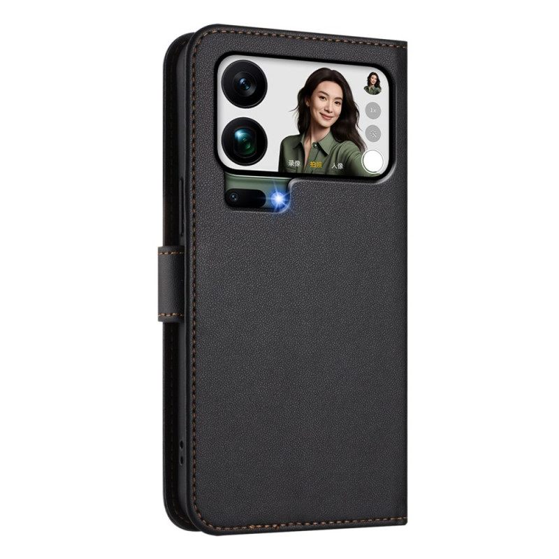 Kotelot Xiaomi 17 Pro Max Yksivärinen Nahkakuvio Suojakuori