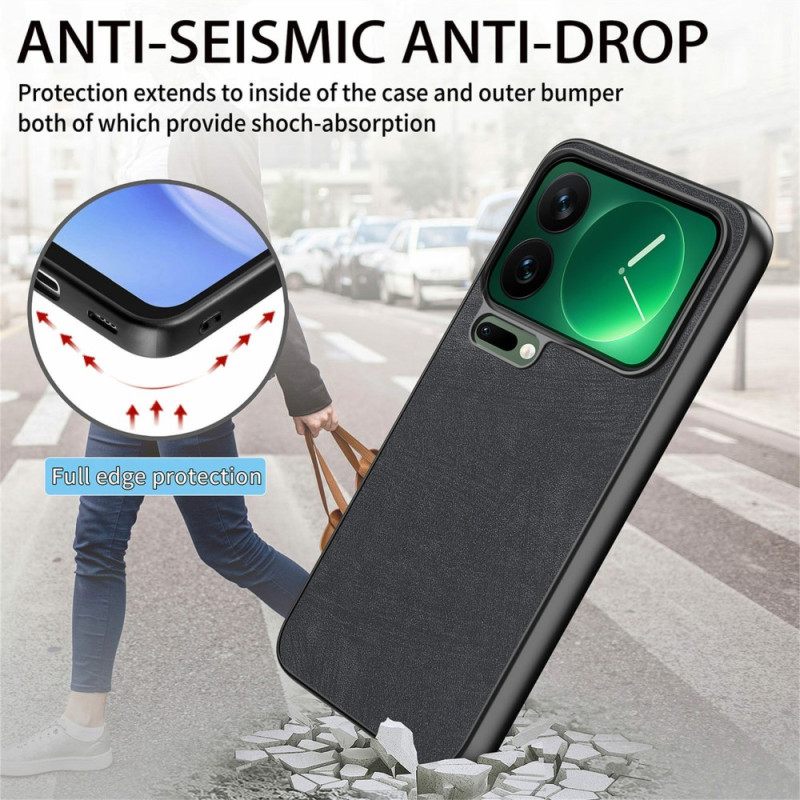 Kuori Xiaomi 17 Pro Max Iskunkestävä Ohut Nahkakuvio