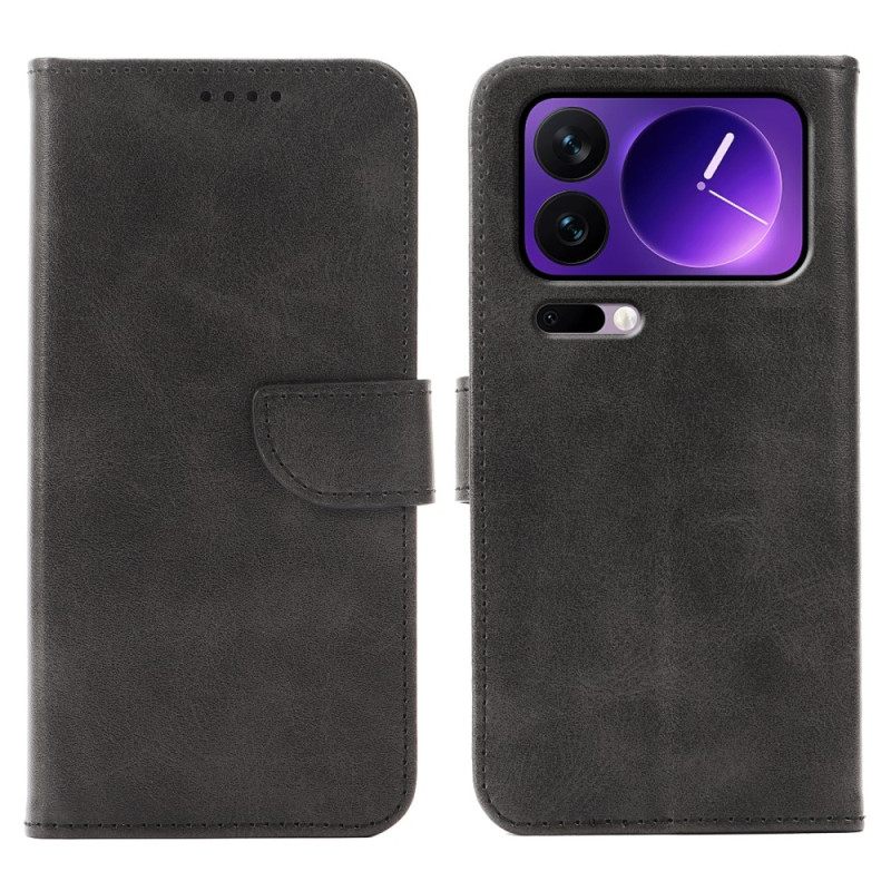 Nahkakotelo Xiaomi 17 Pro Max Jalusta Ja Magneettinen Suljin