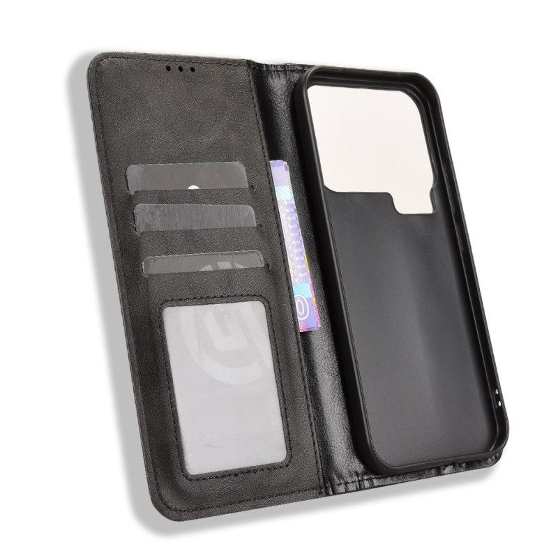 Nahkakotelo Xiaomi 17 Pro Max Puhelinkuoret Vintage-reunus