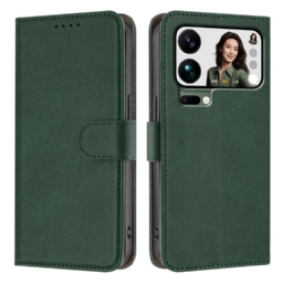 Nahkakotelo Xiaomi 17 Pro Max Yksivärinen Tekonahka