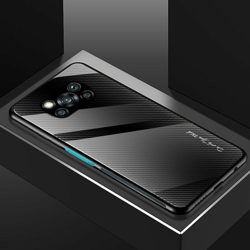 Case Poco X3 / X3 Pro / X3 NFC Carbon Fiber Karkaistu Lasi