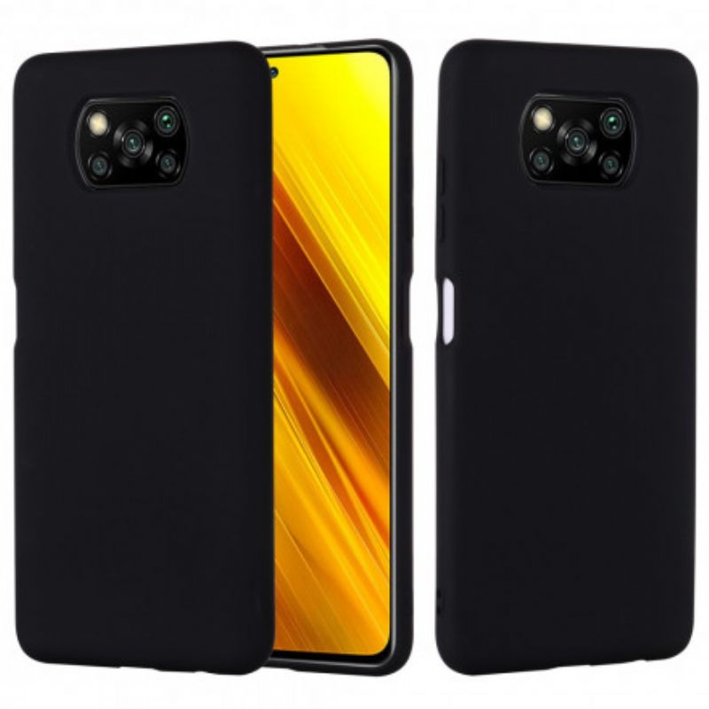 Case Poco X3 / X3 Pro / X3 NFC Design Nestemäinen Silikoni Kaulanauhalla