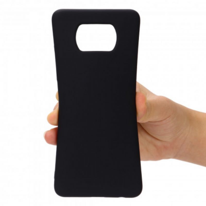 Case Poco X3 / X3 Pro / X3 NFC Design Nestemäinen Silikoni Kaulanauhalla