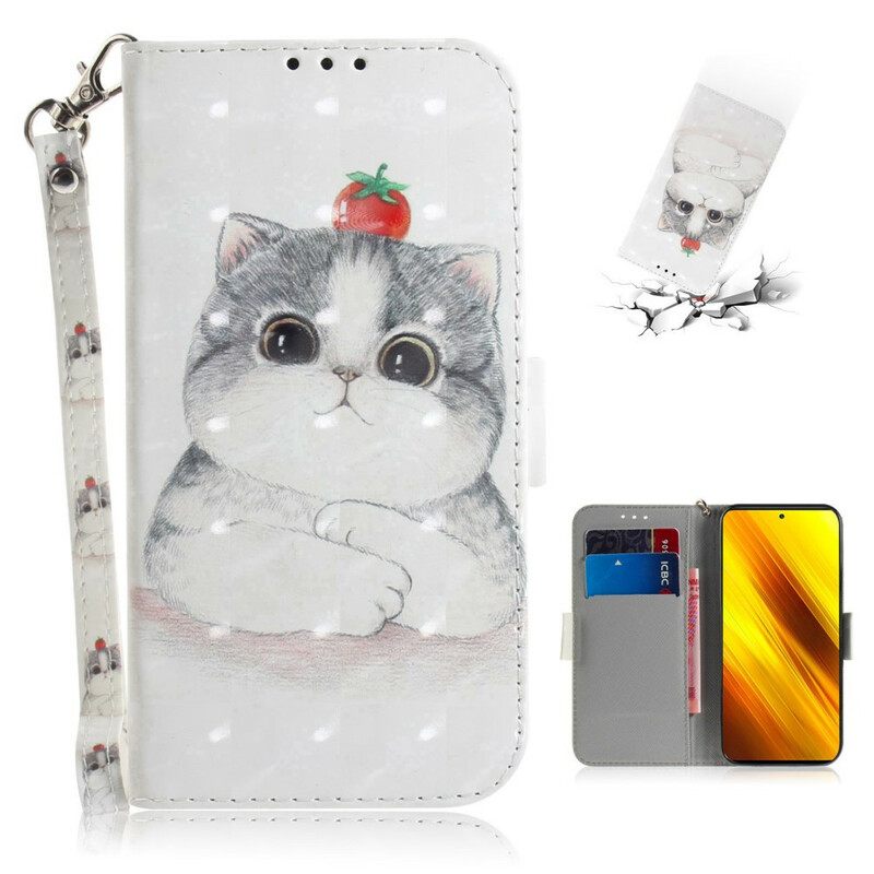 Kotelot Poco X3 / X3 Pro / X3 NFC Suojaketju Kuori Tomaatti Remmalla