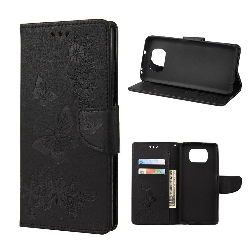 Kotelot Poco X3 / X3 Pro / X3 NFC Vain Perhosia Kaulanauhalla