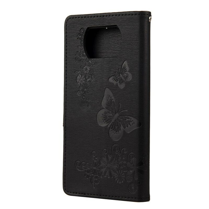 Kotelot Poco X3 / X3 Pro / X3 NFC Vain Perhosia Kaulanauhalla