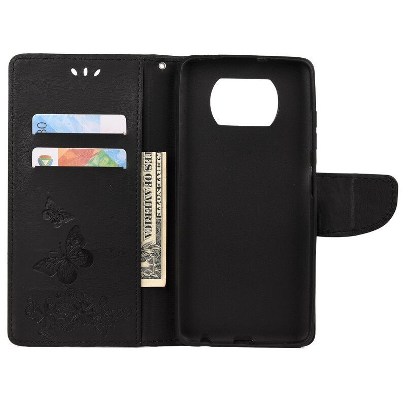 Kotelot Poco X3 / X3 Pro / X3 NFC Vain Perhosia Kaulanauhalla