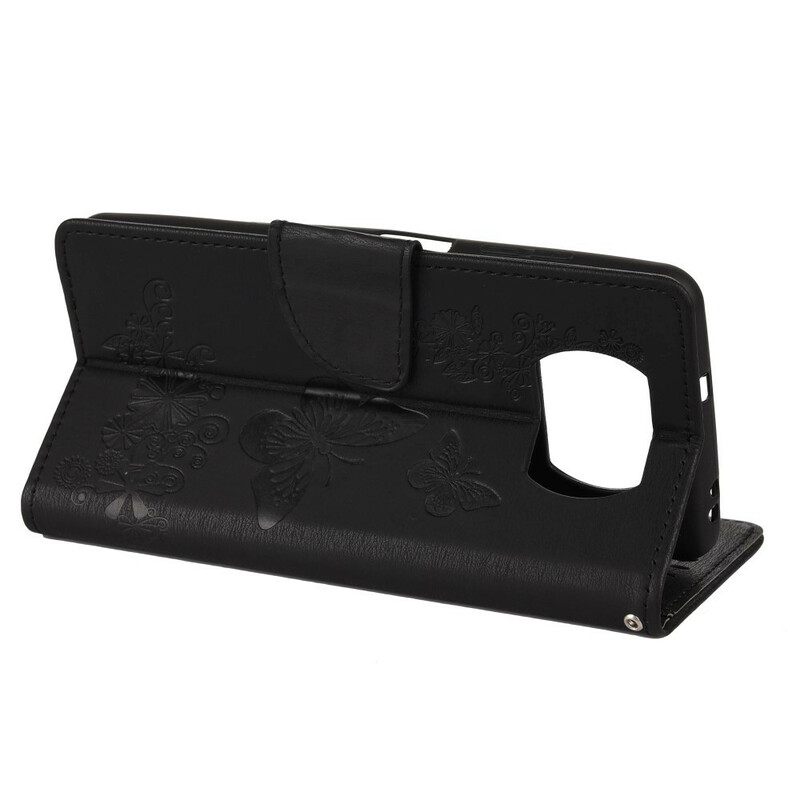 Kotelot Poco X3 / X3 Pro / X3 NFC Vain Perhosia Kaulanauhalla