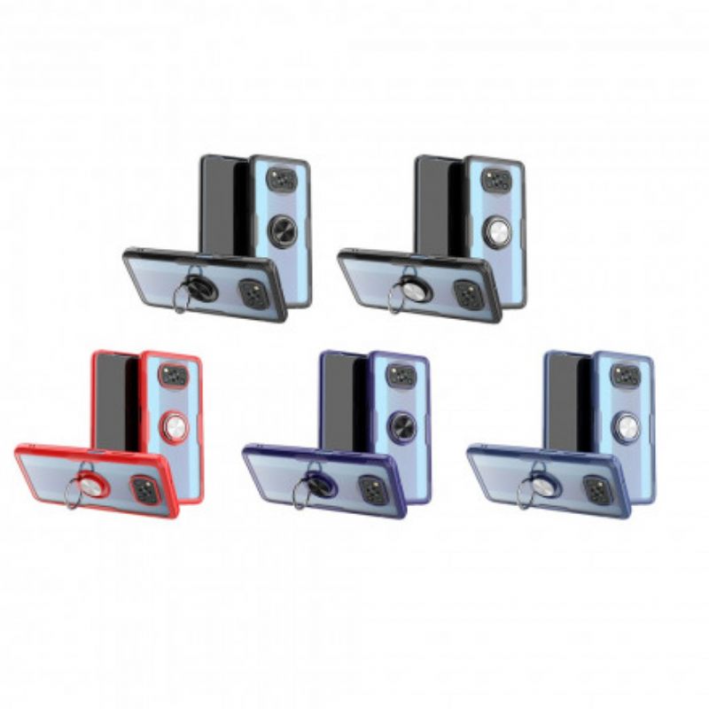 Kuori Poco X3 / X3 Pro / X3 NFC Läpinäkyvä Rengas Ja Hiili