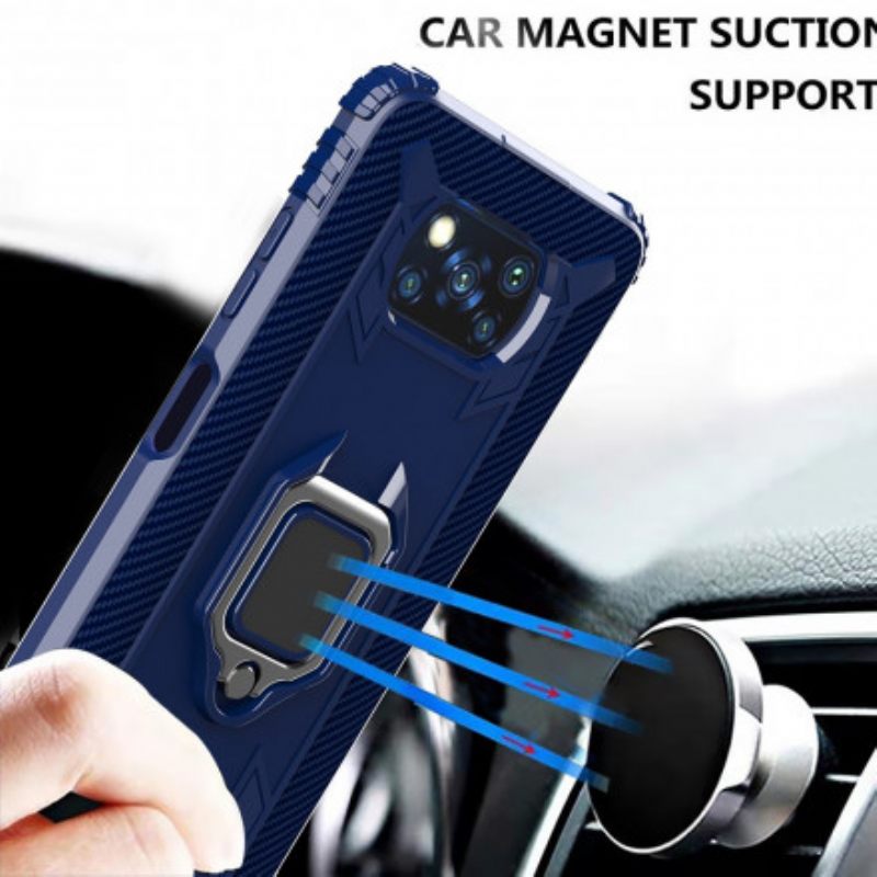 Kuori Poco X3 / X3 Pro / X3 NFC Rengas Ja Hiilikuitu