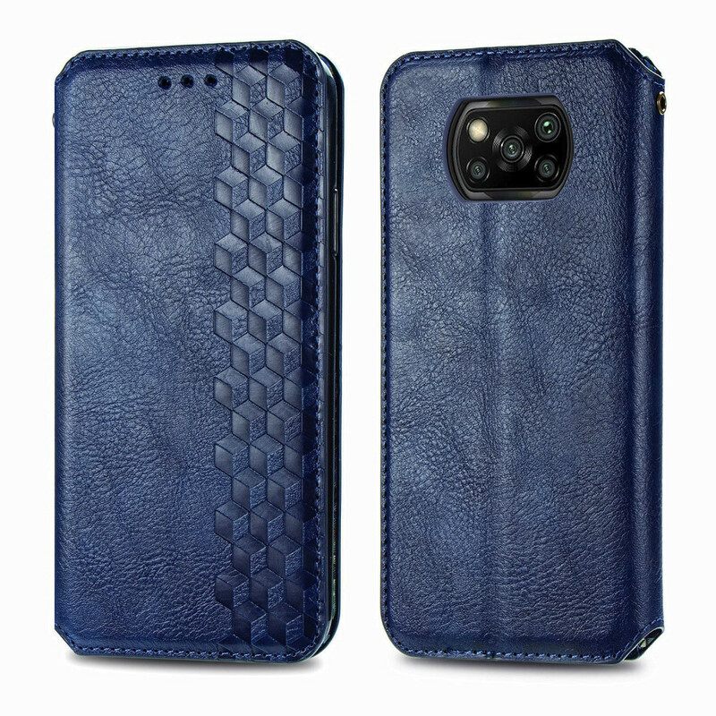Puhelinkuoret Poco X3 / X3 Pro / X3 NFC Kotelot Flip Diamond Texture Leather Effect