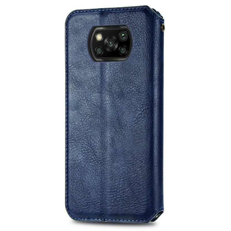 Puhelinkuoret Poco X3 / X3 Pro / X3 NFC Kotelot Flip Diamond Texture Leather Effect