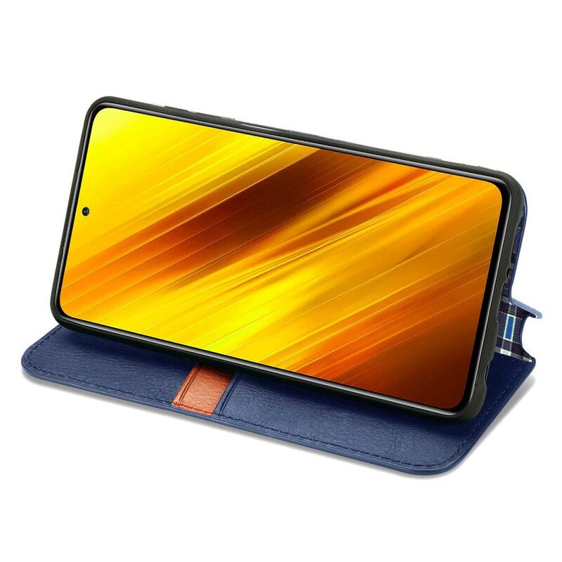 Puhelinkuoret Poco X3 / X3 Pro / X3 NFC Kotelot Flip Diamond Texture Leather Effect