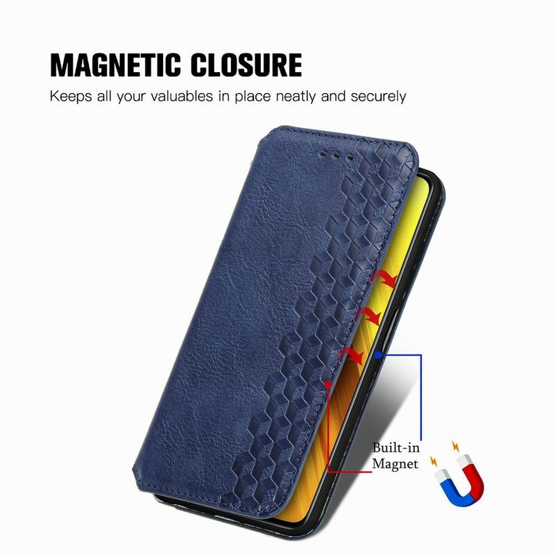 Puhelinkuoret Poco X3 / X3 Pro / X3 NFC Kotelot Flip Diamond Texture Leather Effect